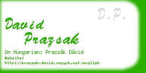 david prazsak business card