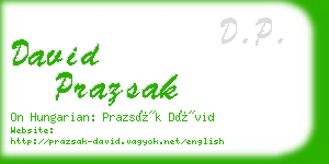 david prazsak business card